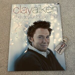 2004 Clay Aiken The Joyful Noise Tour Program and Keychain
